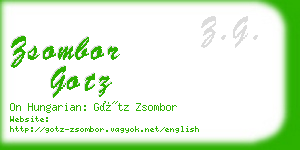 zsombor gotz business card